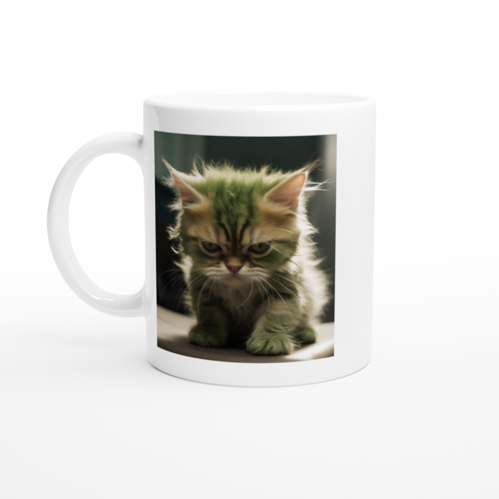 mug chaton en hulk vert céramique