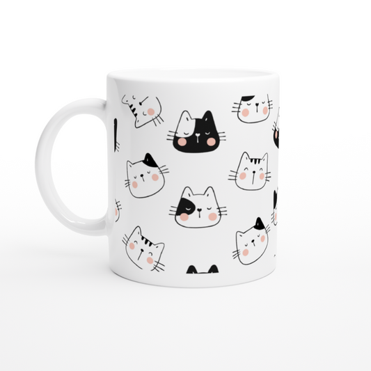 mug motif têtes de chaton mignon